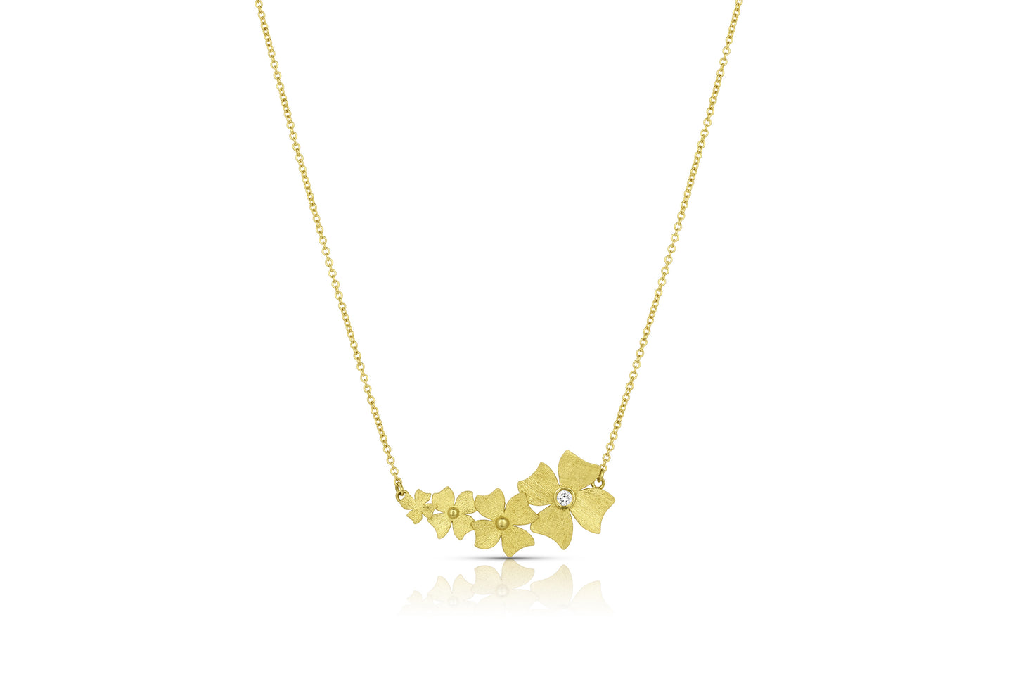 18 Karat Yellow Gold Floral Pendant