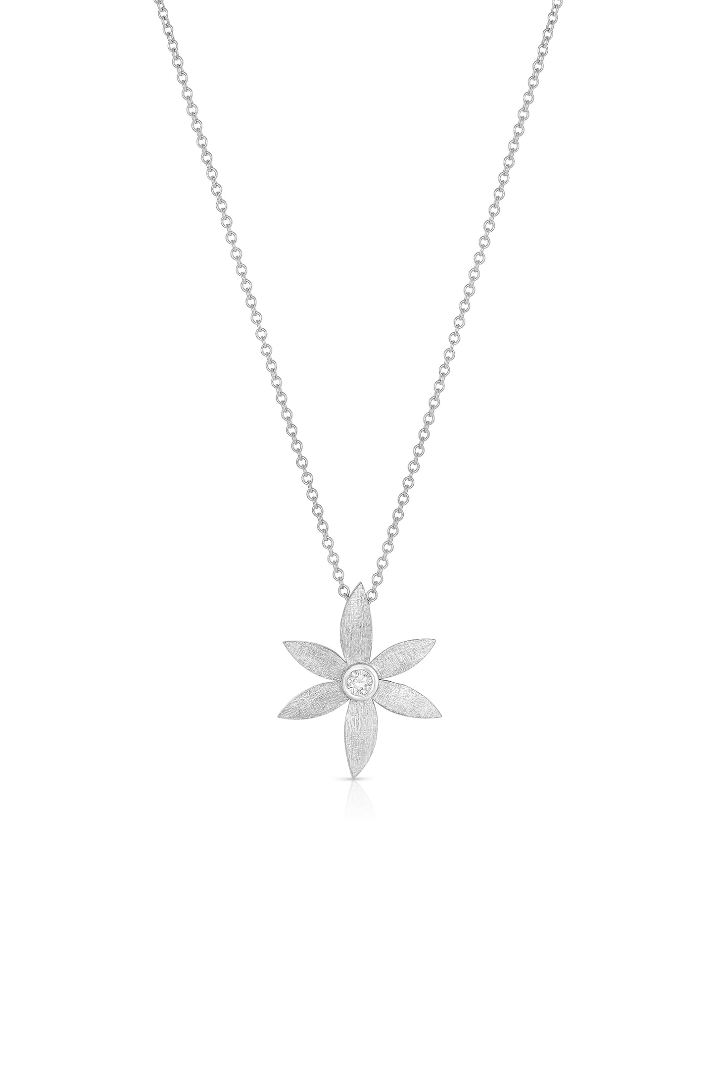 Laurel Flower Platinum Pendant