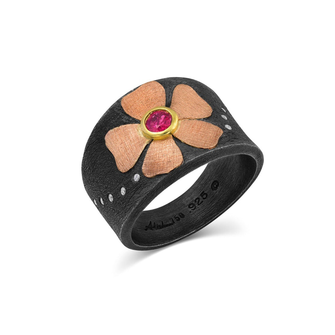 Rose Gold Single Flower Cigar Band