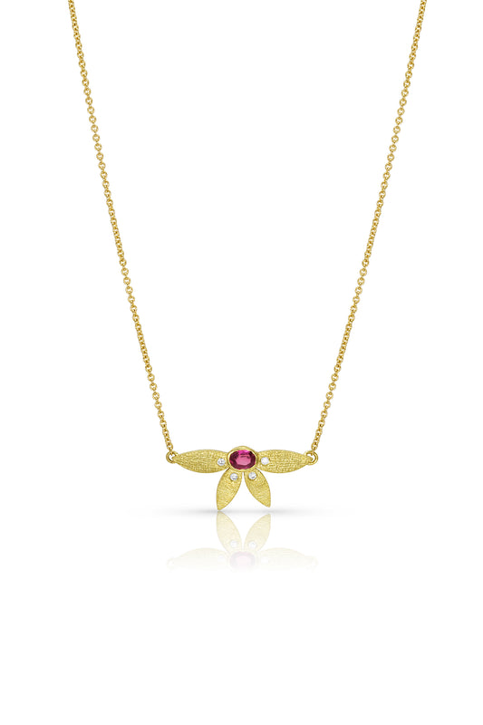 Half Plumeria Flower Pendant