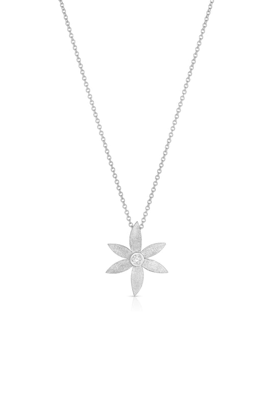 Laurel Flower Platinum Pendant