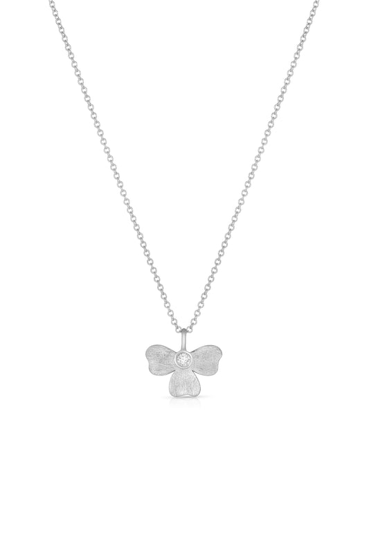 Platinum Half Flower Pendant