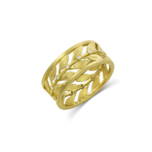 Laurel Leaf Eternity Ring